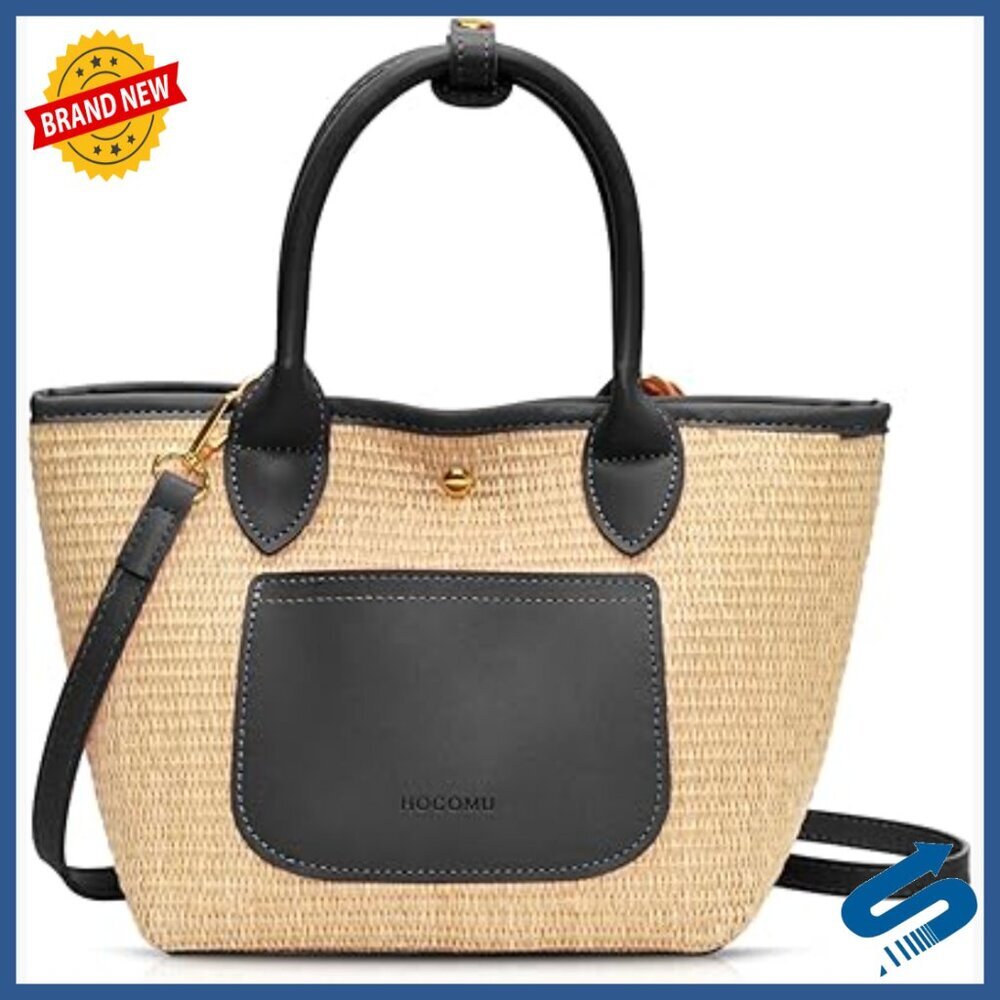 Large Straw Crossbody Bag for Women, Bohemian Beach Tote, Daily Use